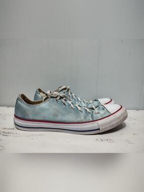 Converse Chuck Taylor All Star Satin Low Top Baby Blue Sneakers Size 9